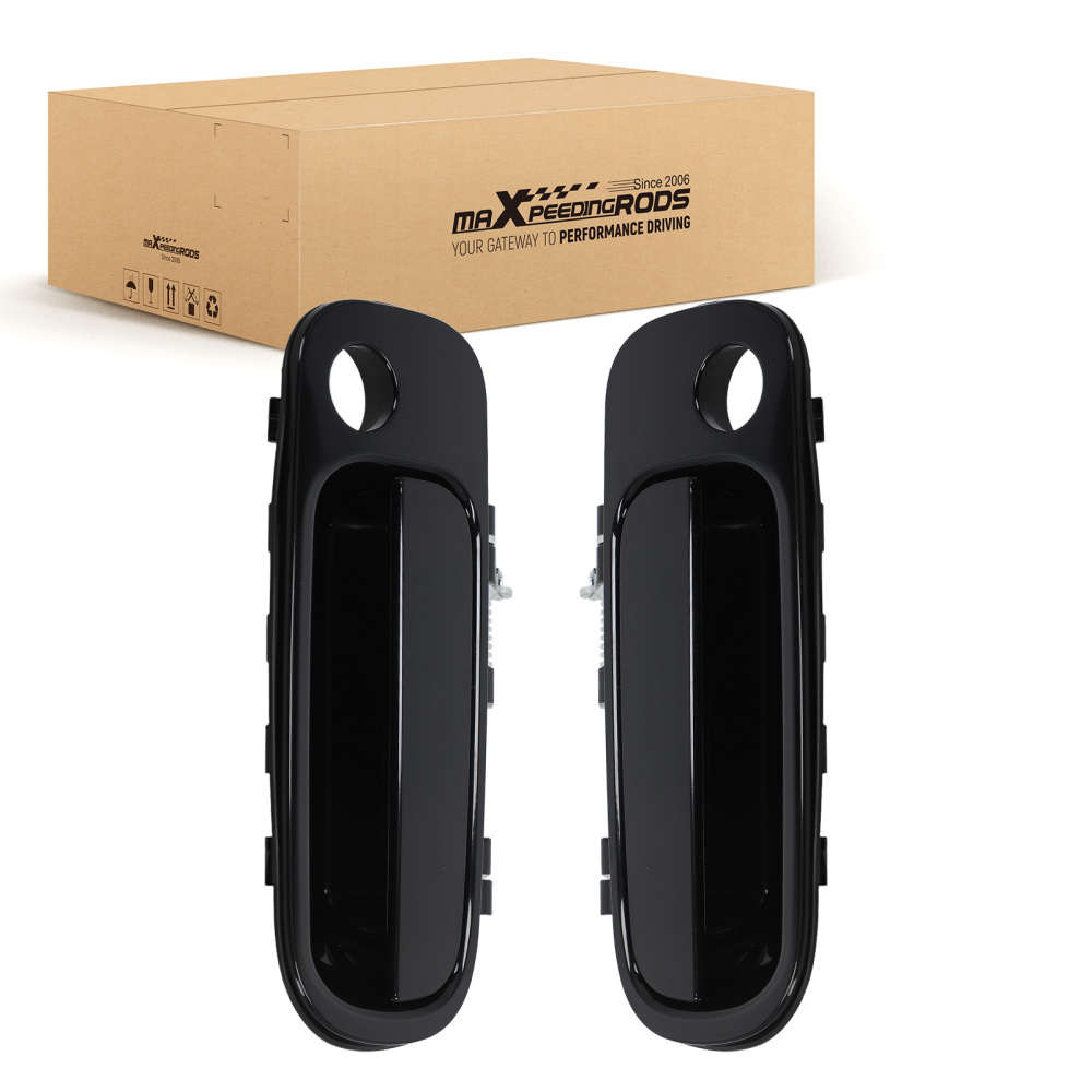 Exterior Door Handle compatible for Toyota Camry 2.2L 2164CC 1993-1996 Black Plastic