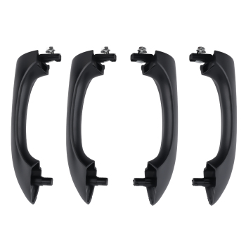 4x Black Outer Door Handle Front Rear compatible for BMW X5 00-06 51218257737 Plastic