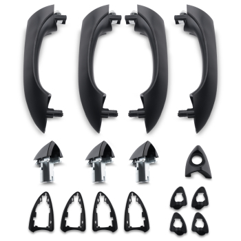 4x Black Outer Door Handle Front Rear compatible for BMW X5 00-06 51218257737 Plastic