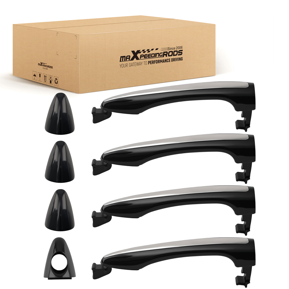 4PC Black Exterior Door Handle compatible for Kia Forte Cerato 2014-2018 82652-A7020