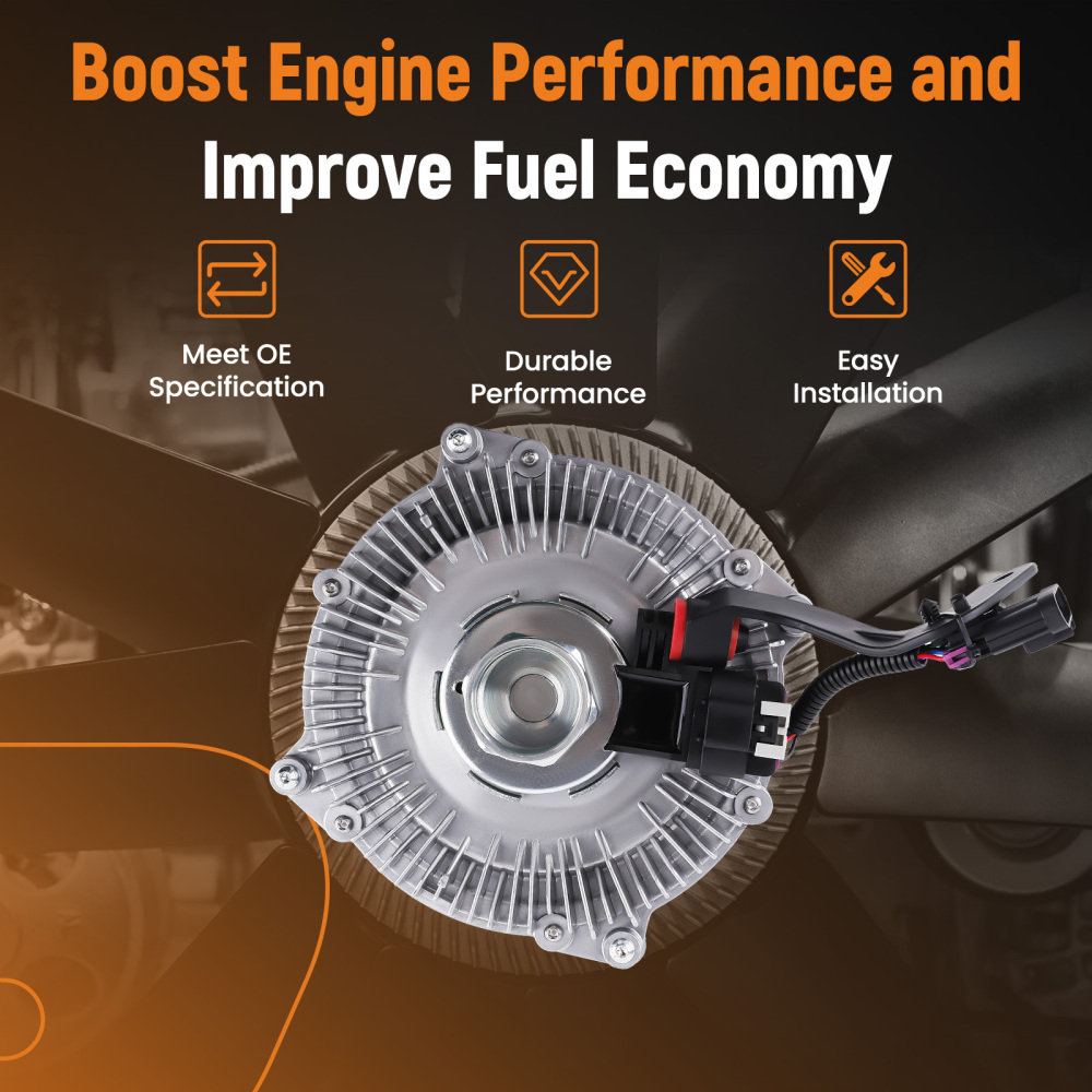 Aluminum Radiator Cooling Fan Clutch compatible for Ram 2500 3500 4500 5500 6.7 13-2018