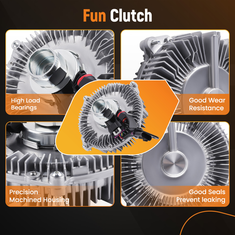 Aluminum Radiator Cooling Fan Clutch compatible for Ram 2500 3500 4500 5500 6.7 13-2018