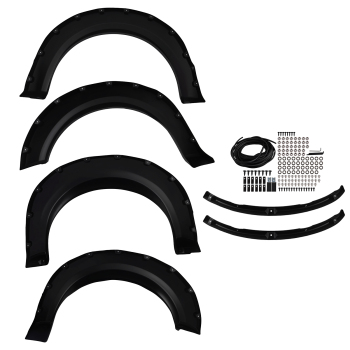 Black 4pc Fender Flares compatible for Ford F150 2009-2014 TRA288113 9L3Z16038 Set