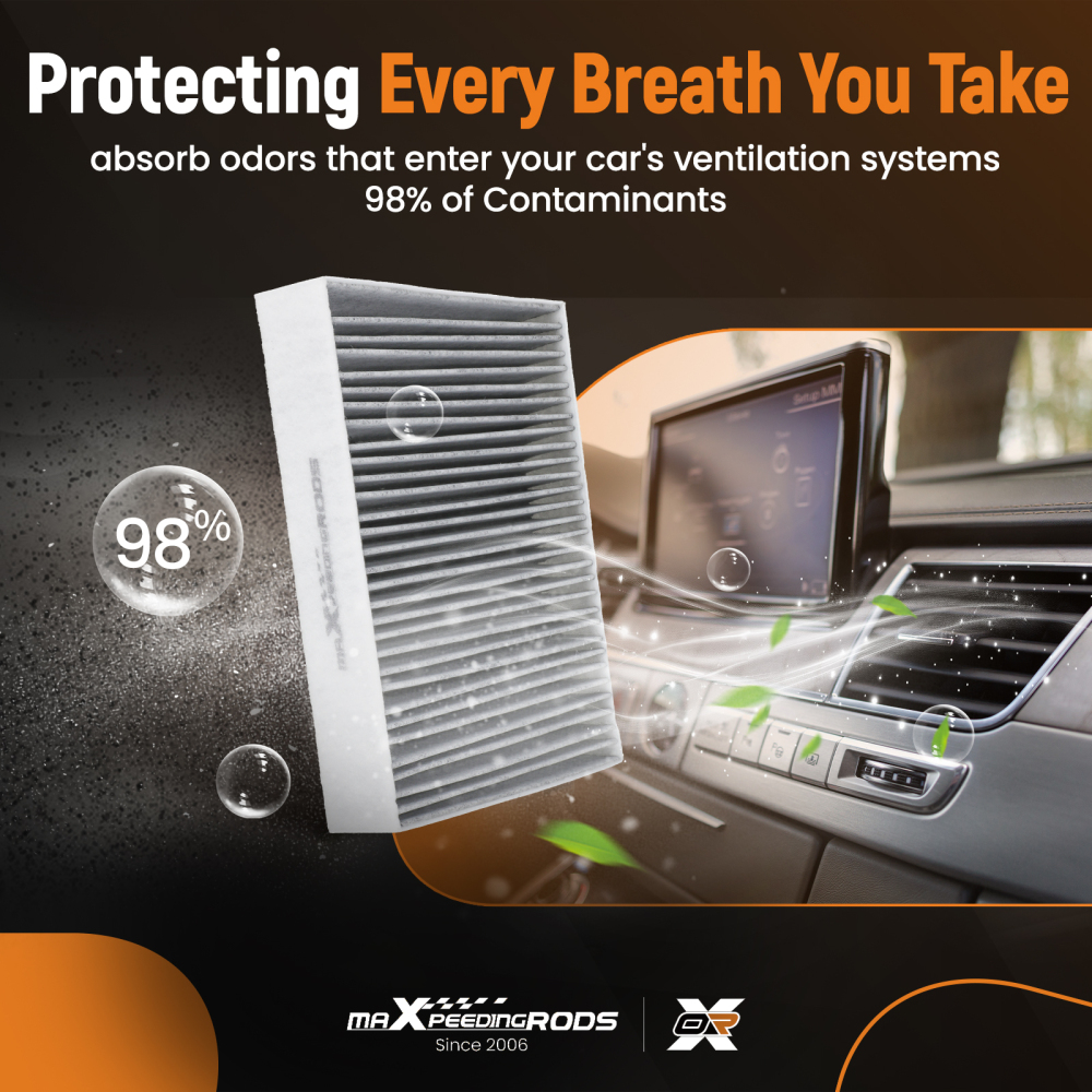 Activated Charcoal Cabin Air Filter compatible for BMW 228i/320i/328i 2013-2018