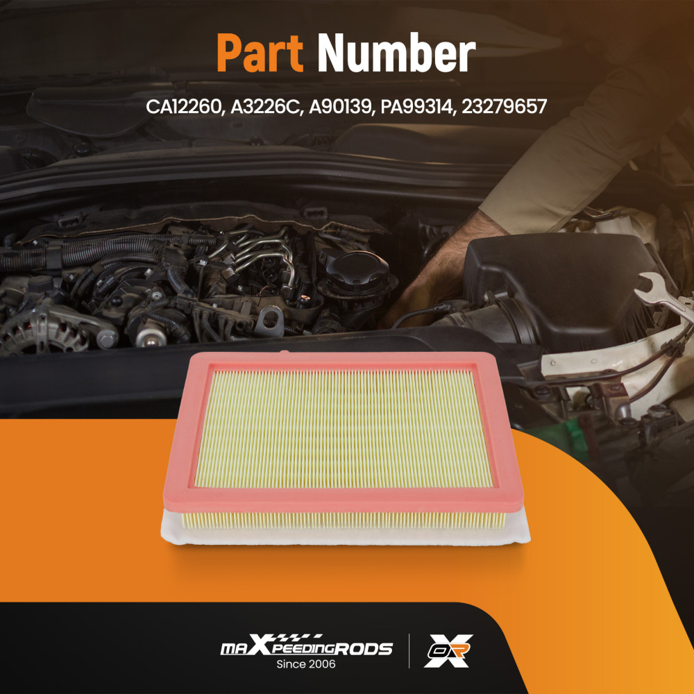 Air Filter compatible for Chevrolet Equinox 2018-2025 23279657 PA99314 Rectangular