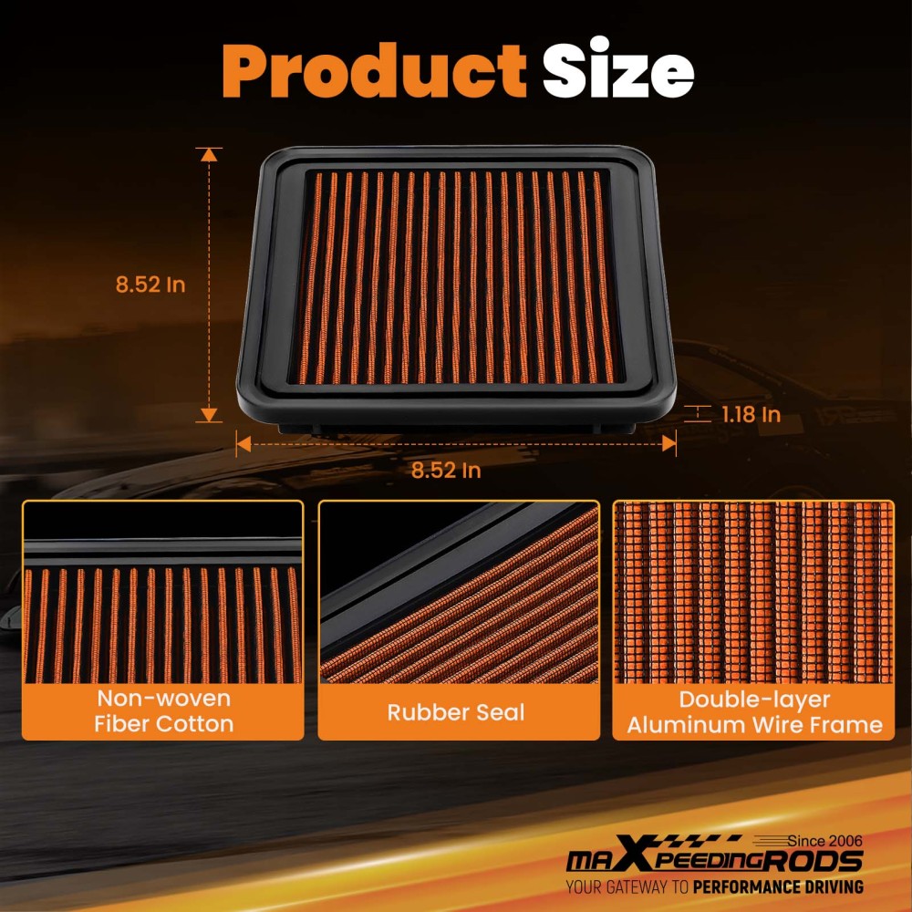 Air Filter Increase Power Acceleration Washable compatible for Subaru H4/H6