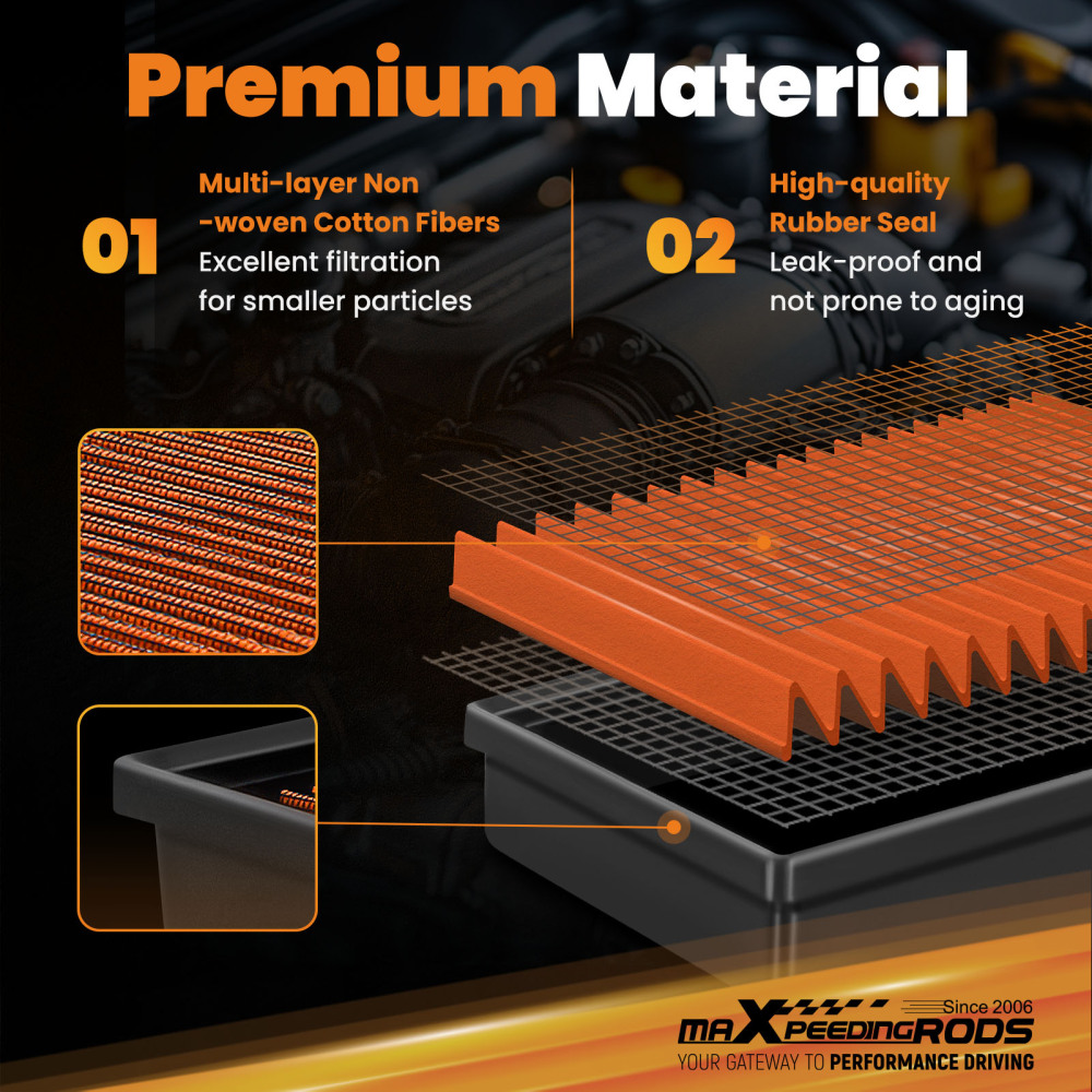 Air Filter Increase Power Acceleration Washable compatible for Subaru H4/H6