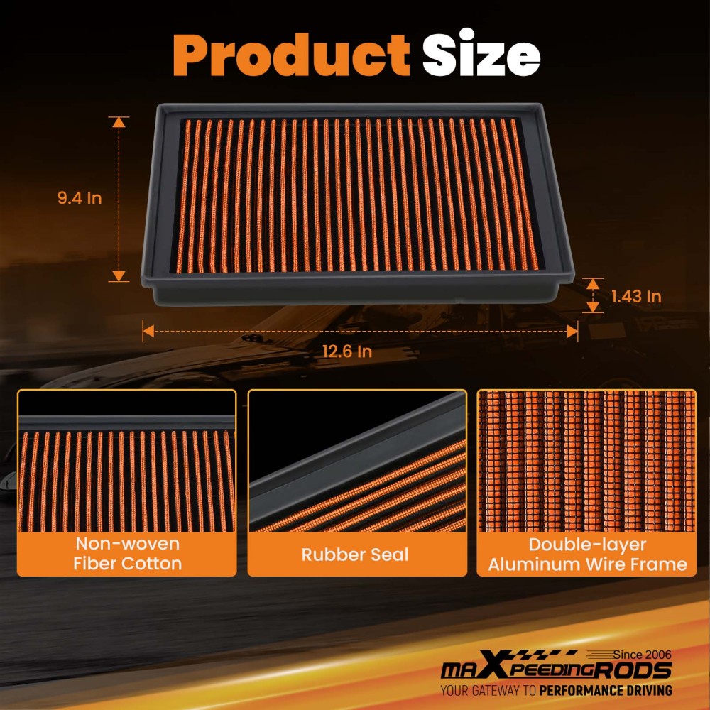 Engine Air Filter Element compatible for Toyota 4Runner FJ Cruiser 4.0L V6 2010-2021