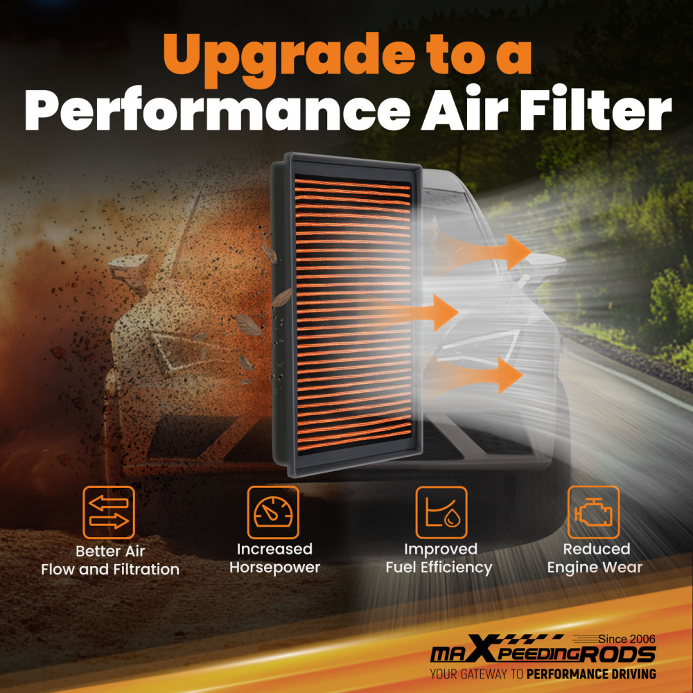 Engine Air Filter Element compatible for Toyota 4Runner FJ Cruiser 4.0L V6 2010-21