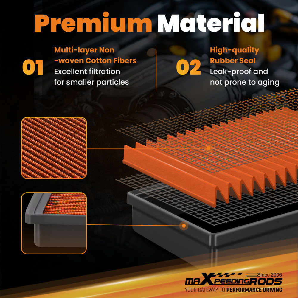 Engine Air Filter Element compatible for Toyota 4Runner FJ Cruiser 4.0L V6 2010-21