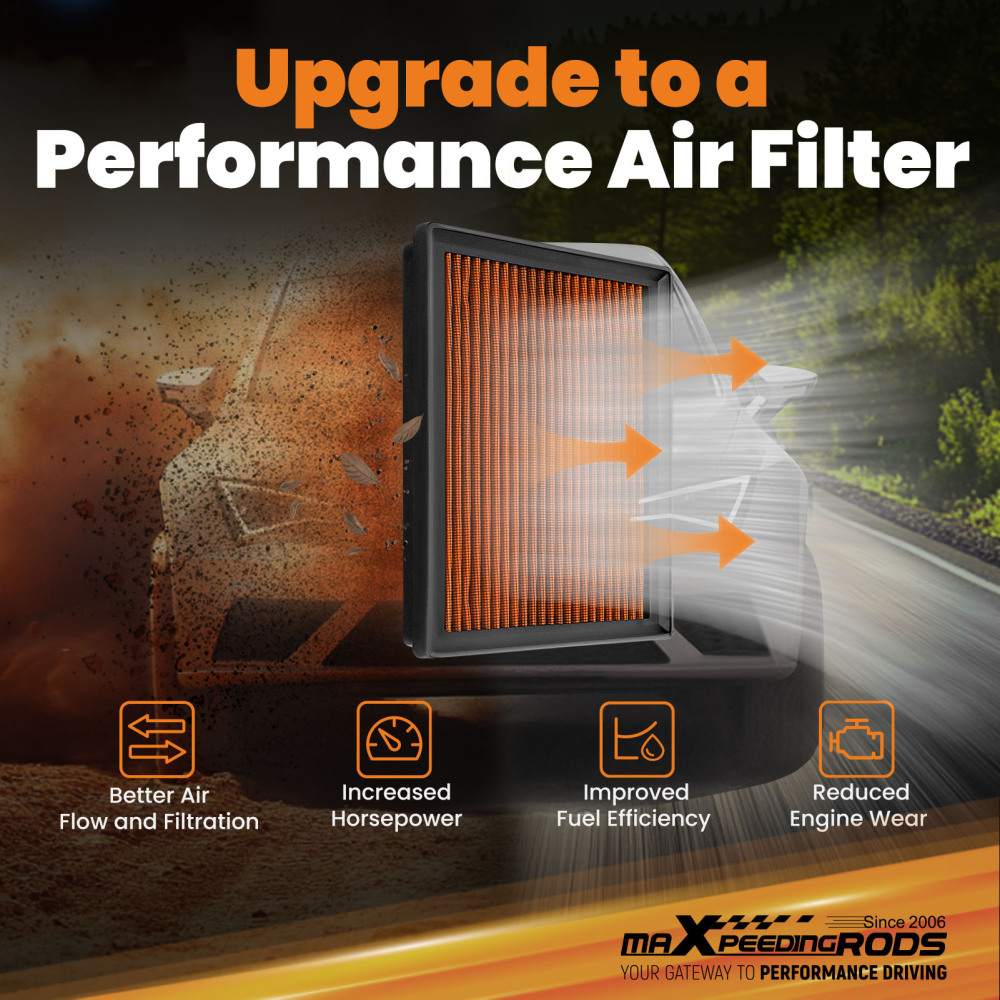 High Flow Performance Air Intake Filter compatible for Camry/Sienna/Lexus/Mitsubishi 10-21