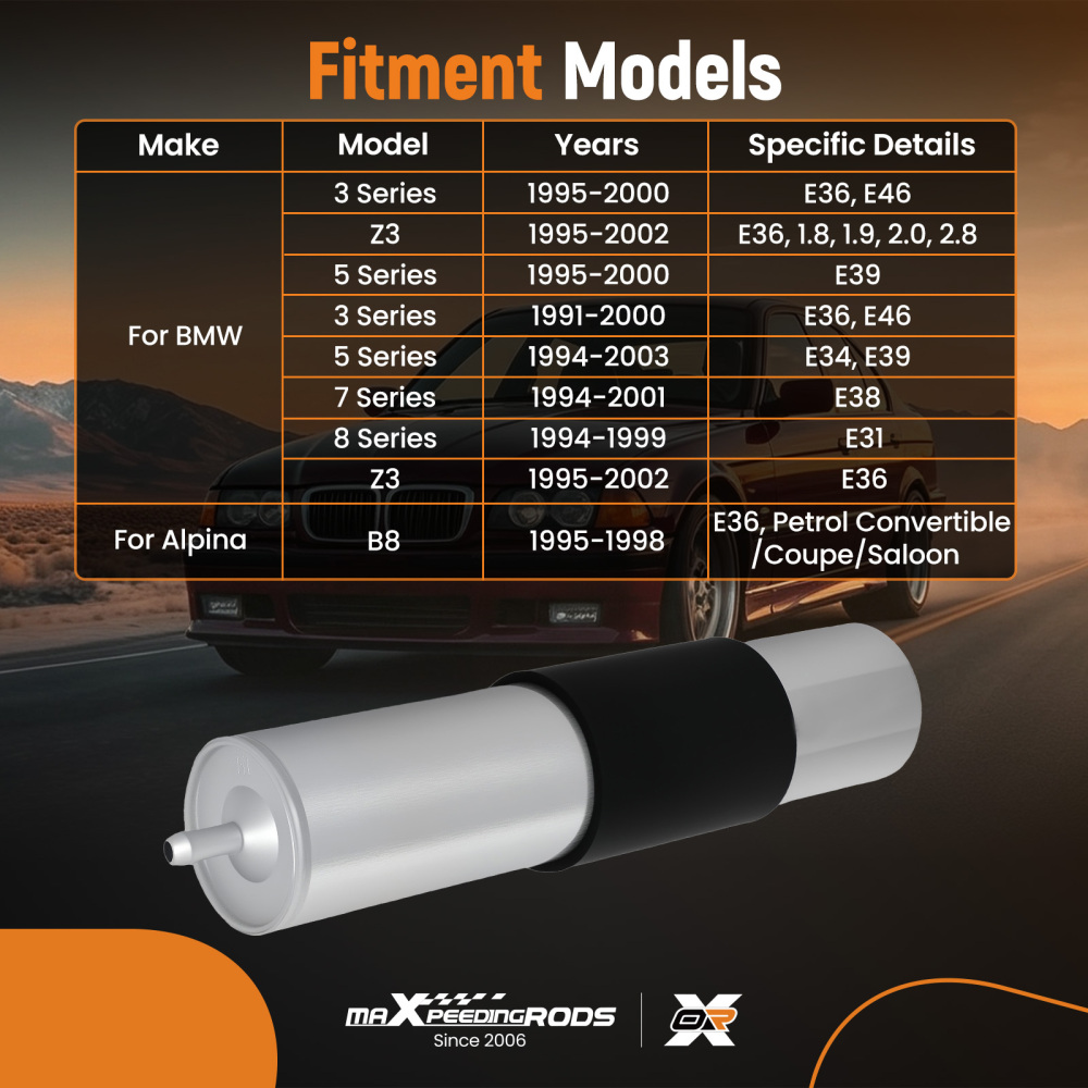 Fuel Filter compatible for BMW 8 Series E31 1994-1999 13321702635 1740549 13321740985