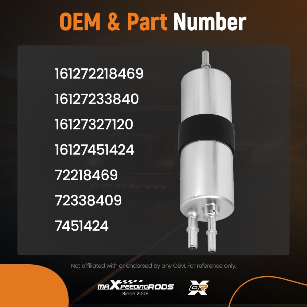 Premium Quality Fuel Filter compatible for BMW M140 F20 3.0 16-19 8mm Connection