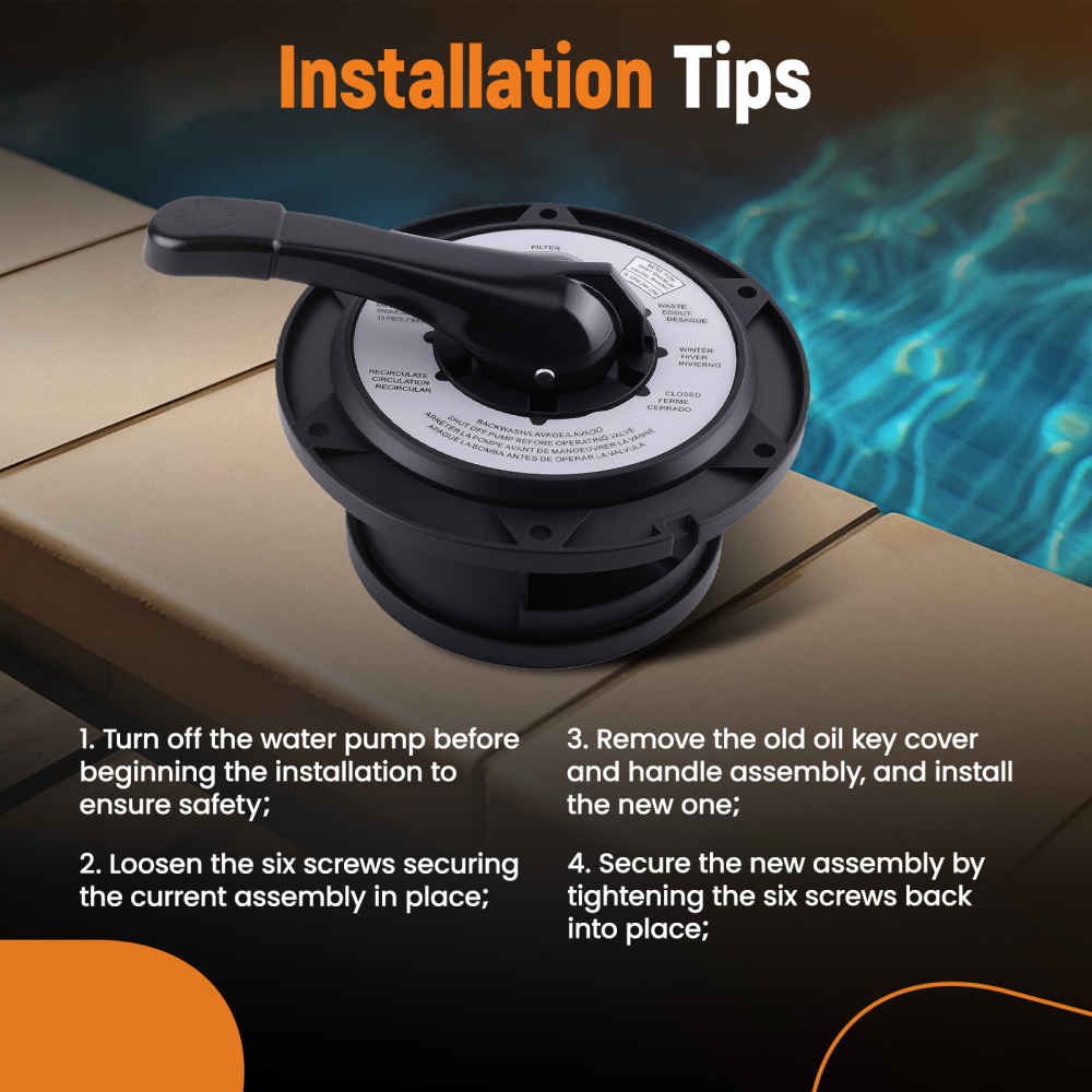 1x New Filter Valve Key Cover Assembly for SP0714T SPX0714BA