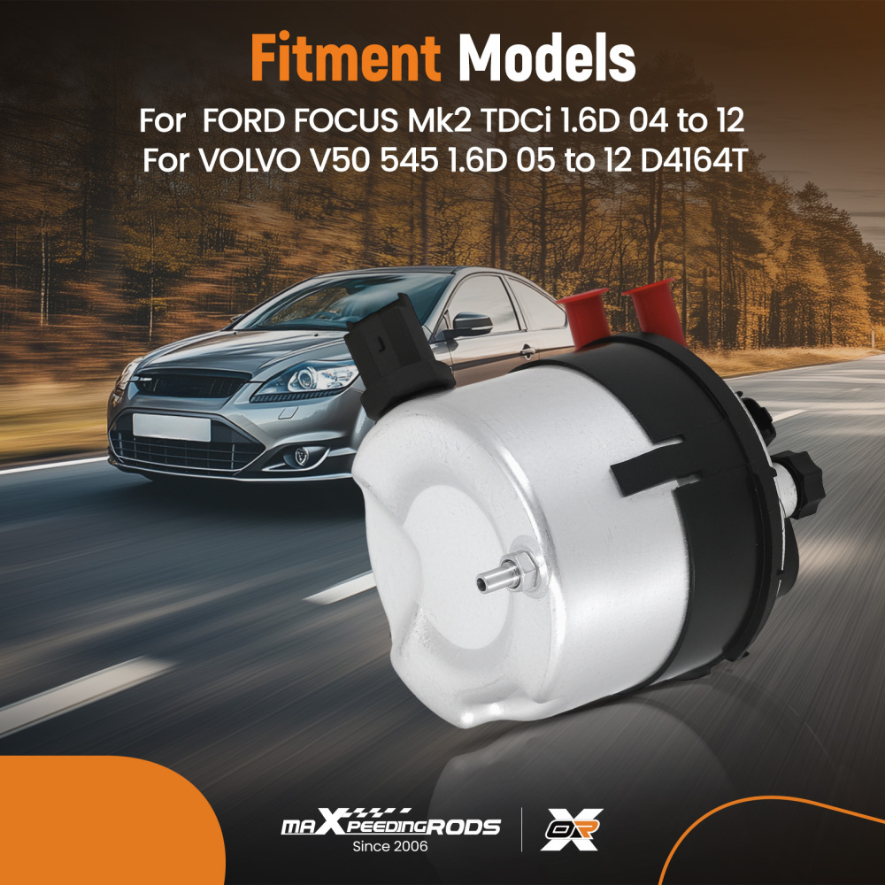 Diesel Fuel Filter compatible for Ford Focus 1.6 TDCi 04-12 compatible for Volvo V50 Y60313480