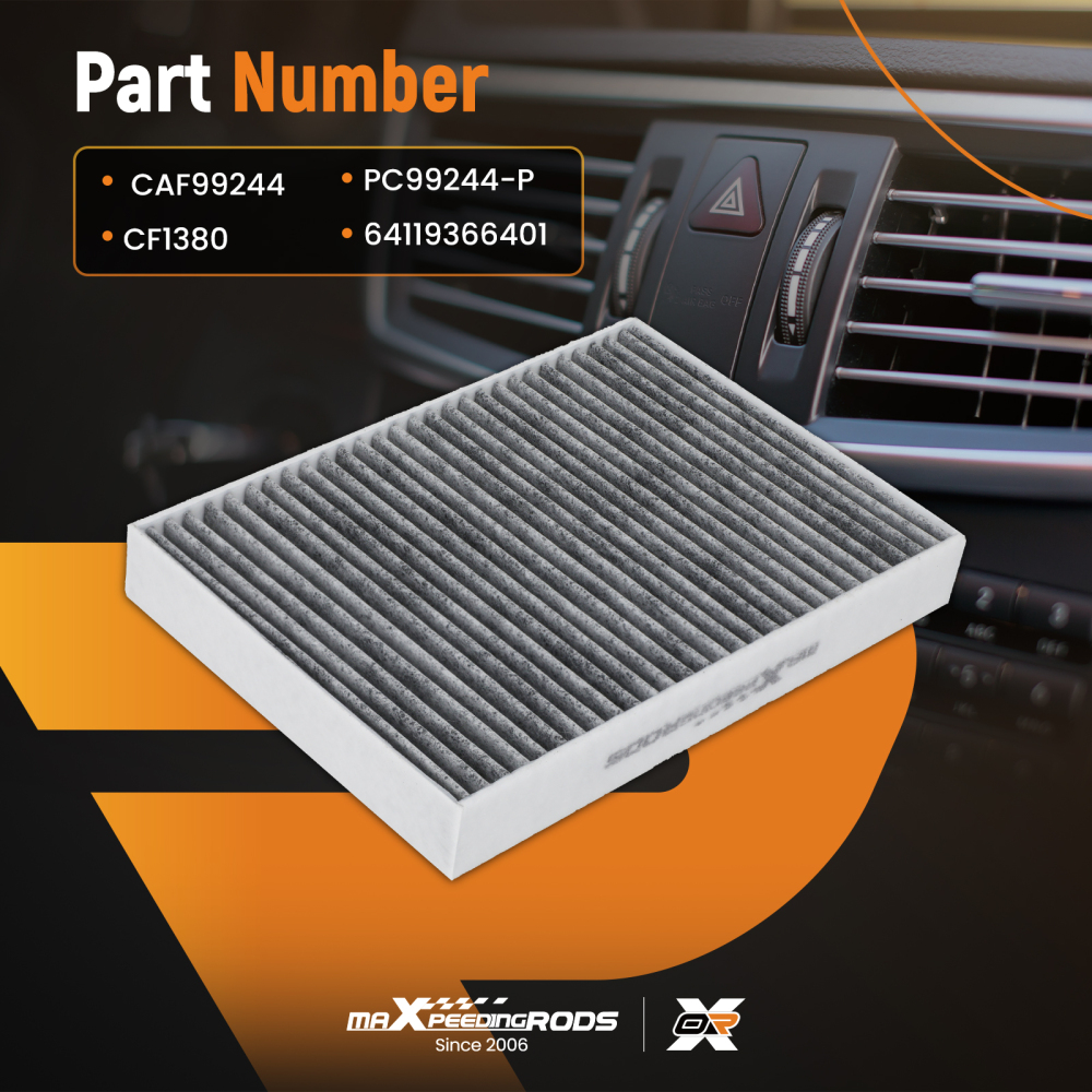 2PCS Carbon Cabin Air FIlter compatible for BMW 530i xDrive/530e 17-23 64119366401 CF1380