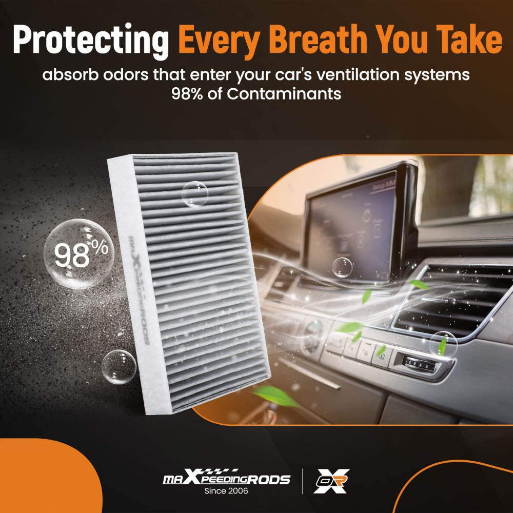 2PCS Carbon Cabin Air FIlter compatible for BMW 530i xDrive/530e 17-23 64119366401 CF1380