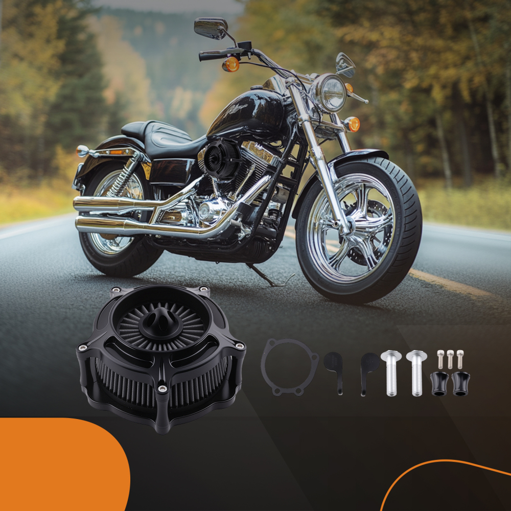 Air Cleaner Intake Filter compatible for Harley XL compatible for Sportster 2004-up Road Glide Aluminum