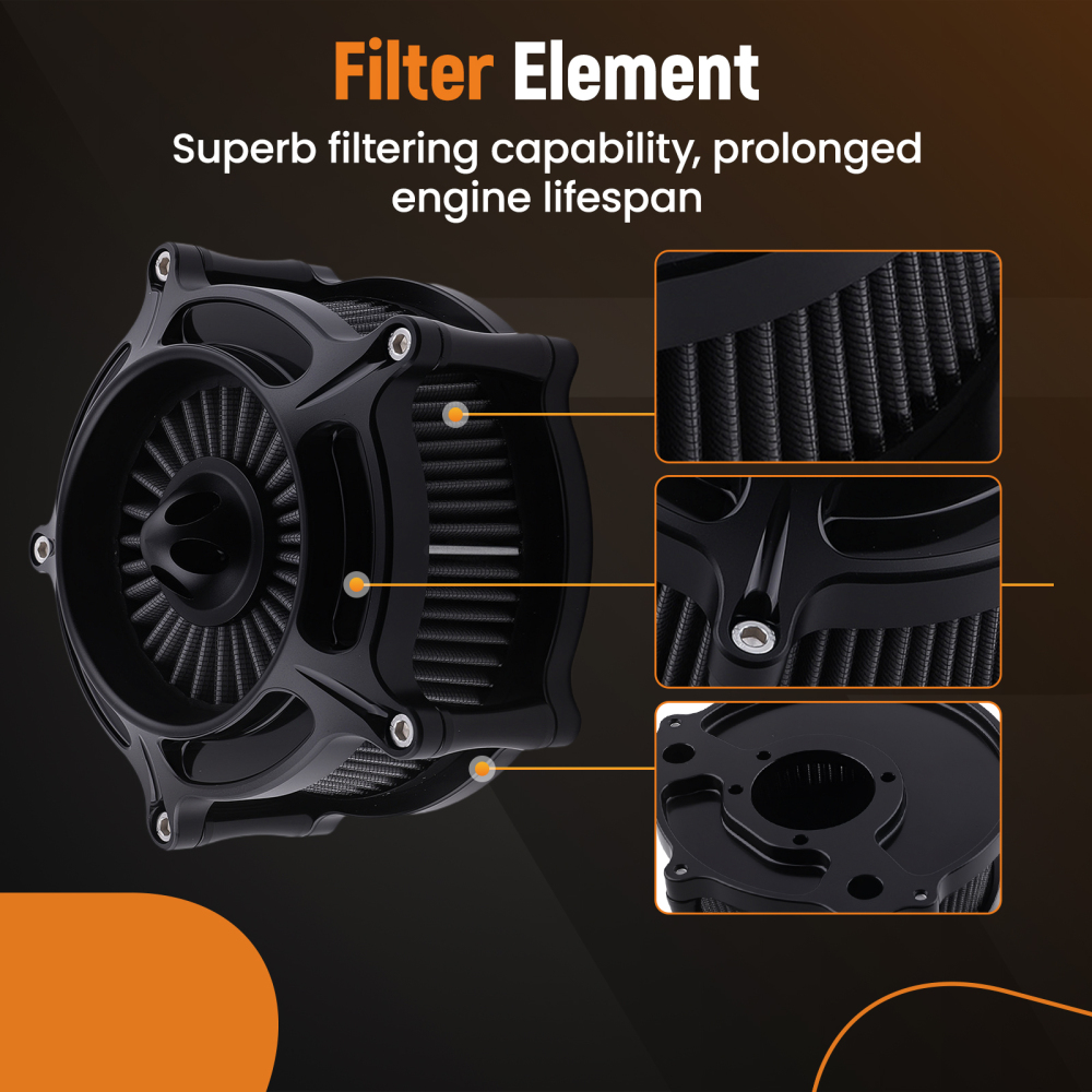 Air Cleaner Intake Filter compatible for Harley XL compatible for Sportster 2004-up Road Glide Aluminum