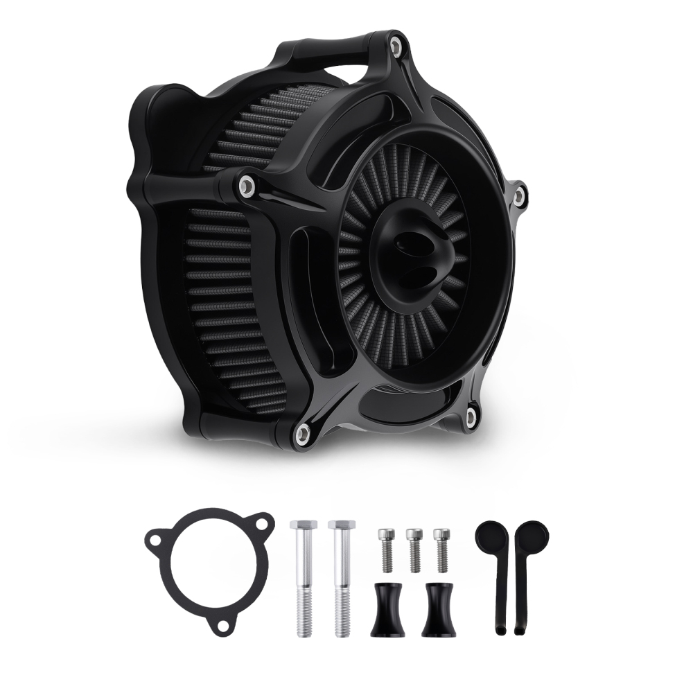 Air Cleaner Black Intake Filter compatible for Harley Touring Street Glide Road Glide 08-16