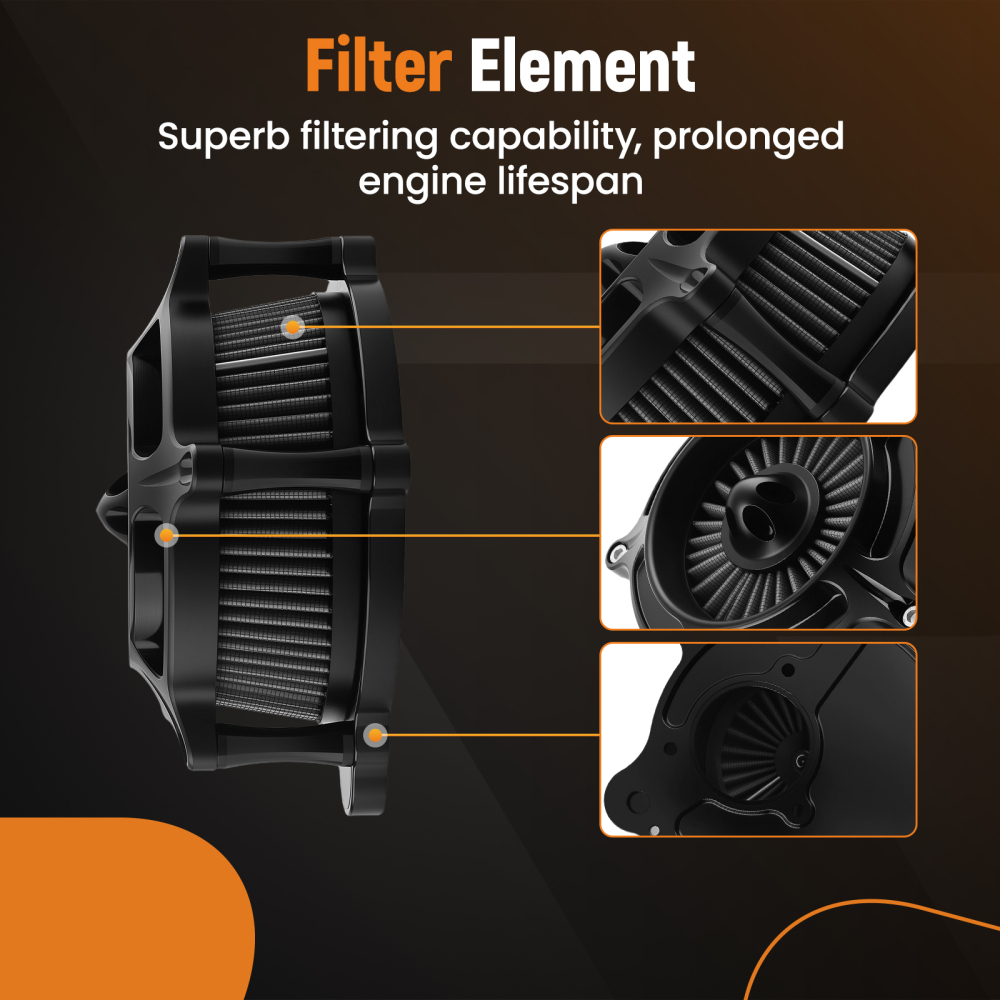 Air Cleaner Intake Filter compatible for Harley Touring 2017-up Softail 2018 Street Glide