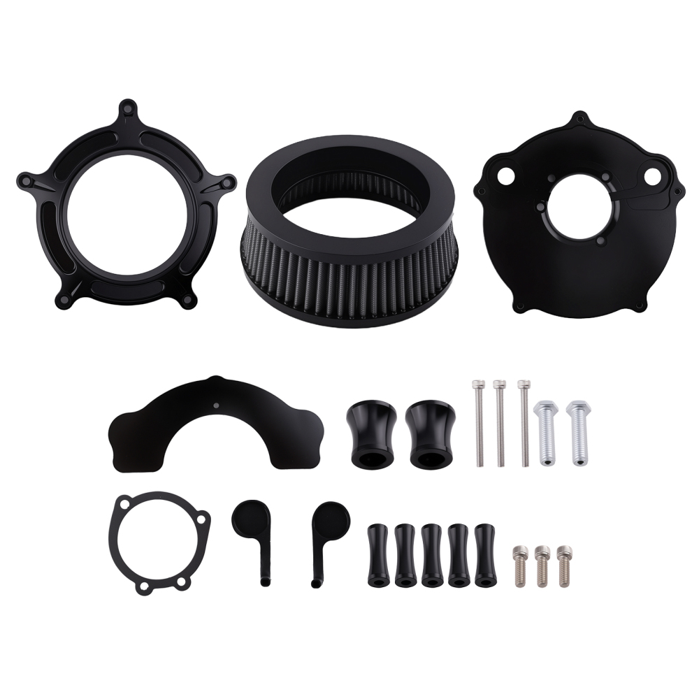 Air Cleaner Filter Aluminum compatible for Harley XL compatible for Sportster 2004-up Aluminum Black