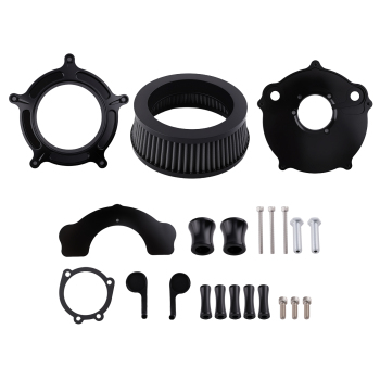 Air Cleaner Filter Aluminum compatible for Harley XL compatible for Sportster 2004-up Aluminum Black