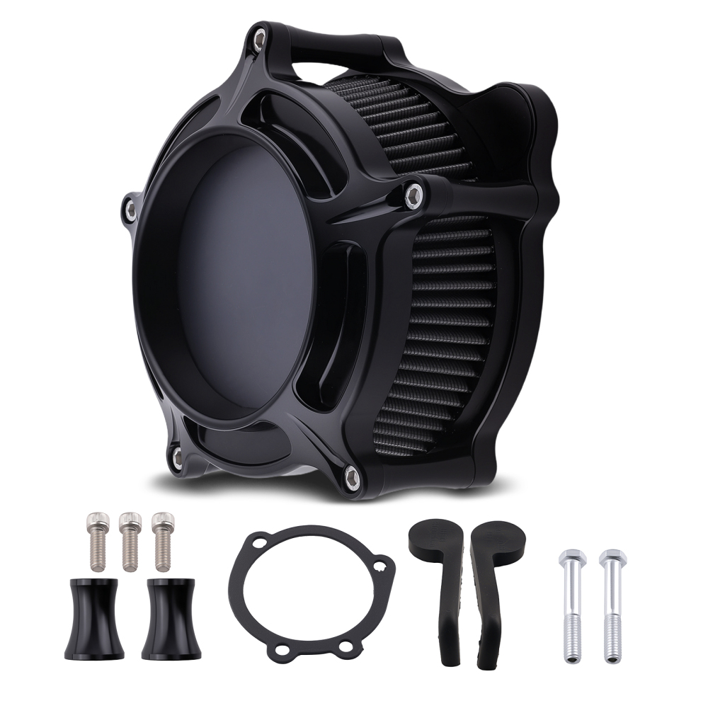 Aluminum Air Cleaner Intake Filter compatible for Harley Dyna 2000-2017 Softail 2000-2015