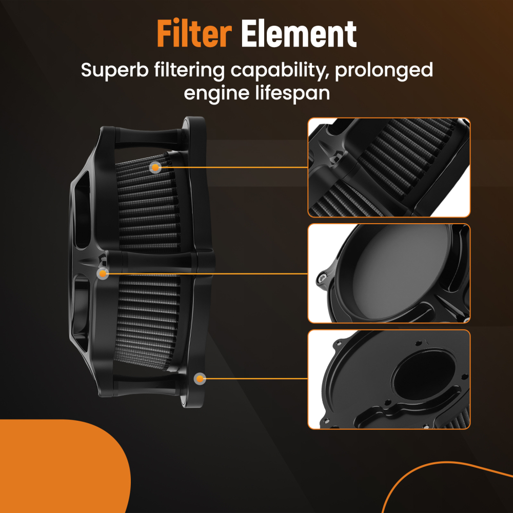 Aluminum Air Cleaner Filter compatible for Harley Softail 2018 Touring 2017-up