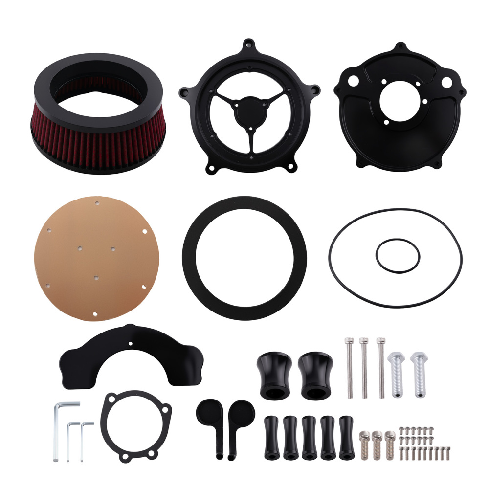New Air Cleaner Filter Kit Aluminum compatible for Harley XL compatible for Sportster 2004-up Red