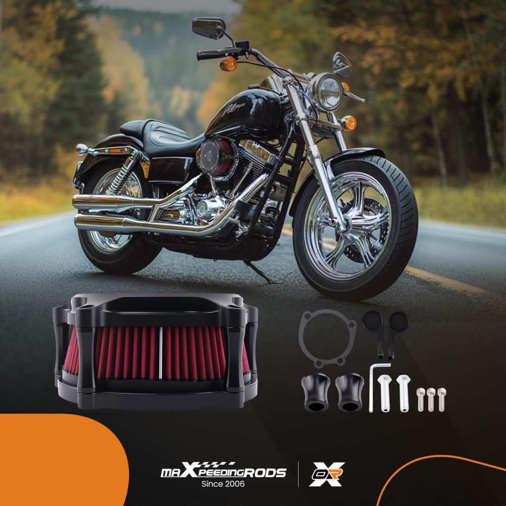 New Air Cleaner Filter Kit Aluminum compatible for Harley XL compatible for Sportster 2004-up Red