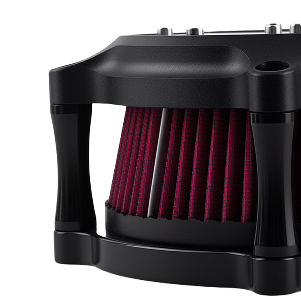 Red Air Cleaner Filter Aluminum compatible for Harley Touring Road Street Glide 2008-2016