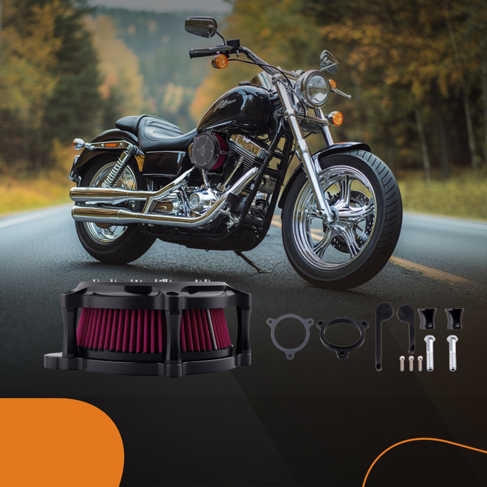 Red Air Cleaner Filter Aluminum compatible for Harley Touring 2017-up Softail 2018