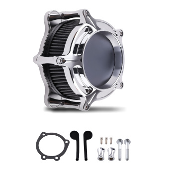 New Aluminum Air Cleaner Filter compatible for Harley Touring 2000-2007 Dyna 00-17 Softail