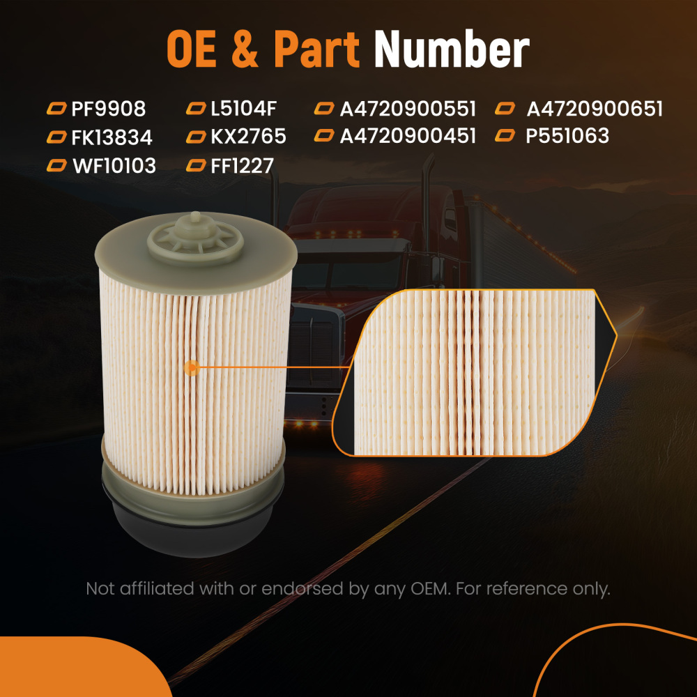 Fuel Filter Package compatible for Freightliner M2 112 compatible for Western Star 4700 PF9908 2013-2019