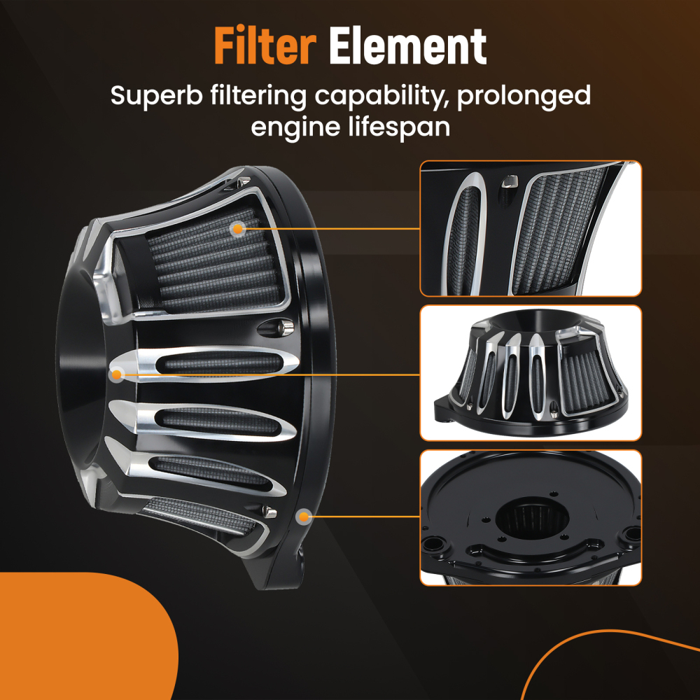 Air Cleaner Intake compatible for Harley Touring Road King FLHX Street Glide Electra 2006