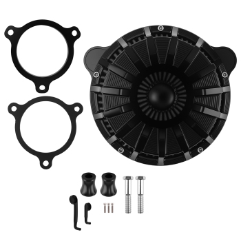 Air Cleaner Intake Filter compatible for Harley M8 Softail Touring Road King 2018-24 Black