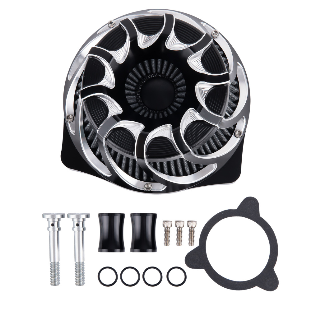 Air Cleaner Intake Filter compatible for Harley Dyna FXDLS Touring 2008-16 Softail C Style