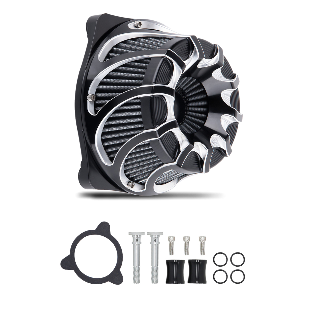 Air Cleaner Intake Filter compatible for Harley Dyna FXDLS Touring 2008-16 Softail C Style