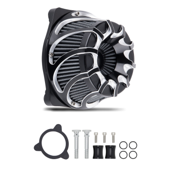 Air Cleaner Intake Filter compatible for Harley Dyna FXDLS Touring 2008-16 Softail C Style