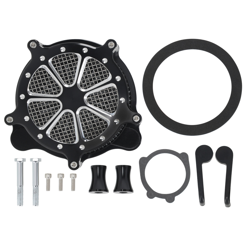 Air Cleaner Filter Intake Kit Chrome compatible for Harley Touring 2000-2017 Road King