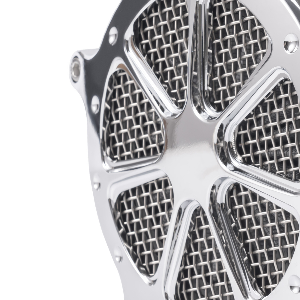 Chrome CNC Air Cleaner Intake Filter System compatible for Harley Touring 2008-16