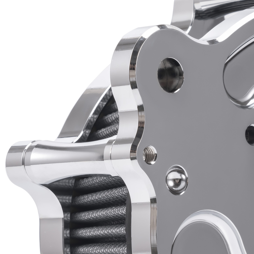 Chrome CNC Air Cleaner Intake Filter System compatible for Harley Touring 2008-16