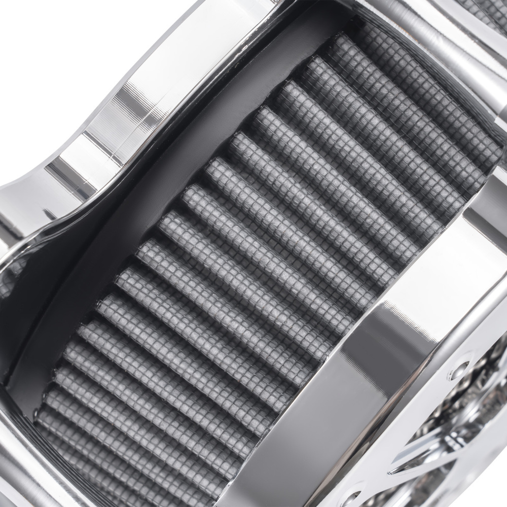 Chrome CNC Air Cleaner Intake Filter System compatible for Harley Touring 2008-16