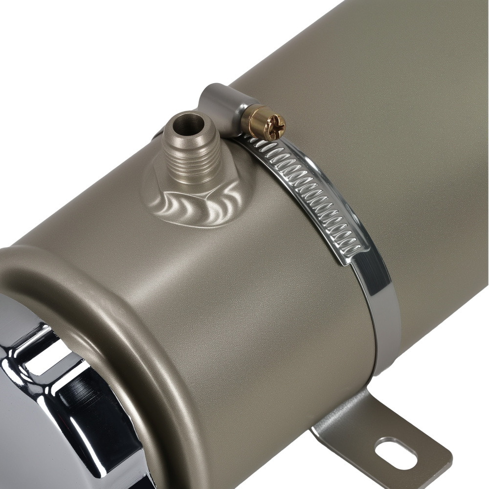 Performance Power Steering Container Universal Silver Aluminum Fluid Tank Kit