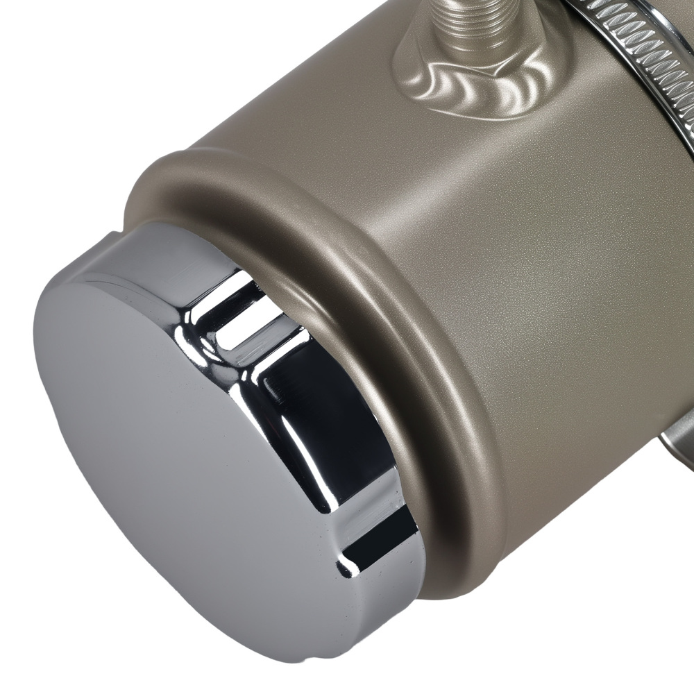 Performance Power Steering Container Universal Silver Aluminum Fluid Tank Kit