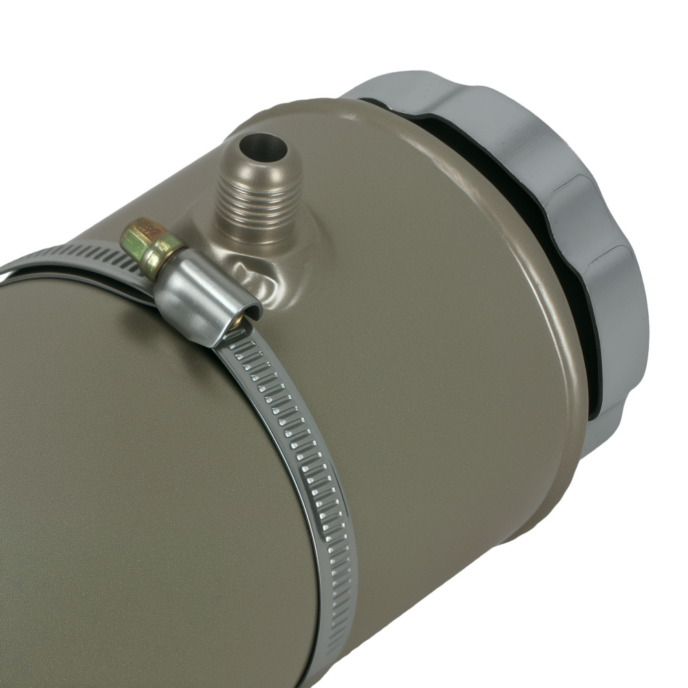 Performance Power Steering Container Universal Silver Aluminum Fluid Tank Kit