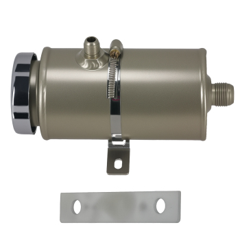 Performance Power Steering Container Universal Silver Aluminum Fluid Tank Kit