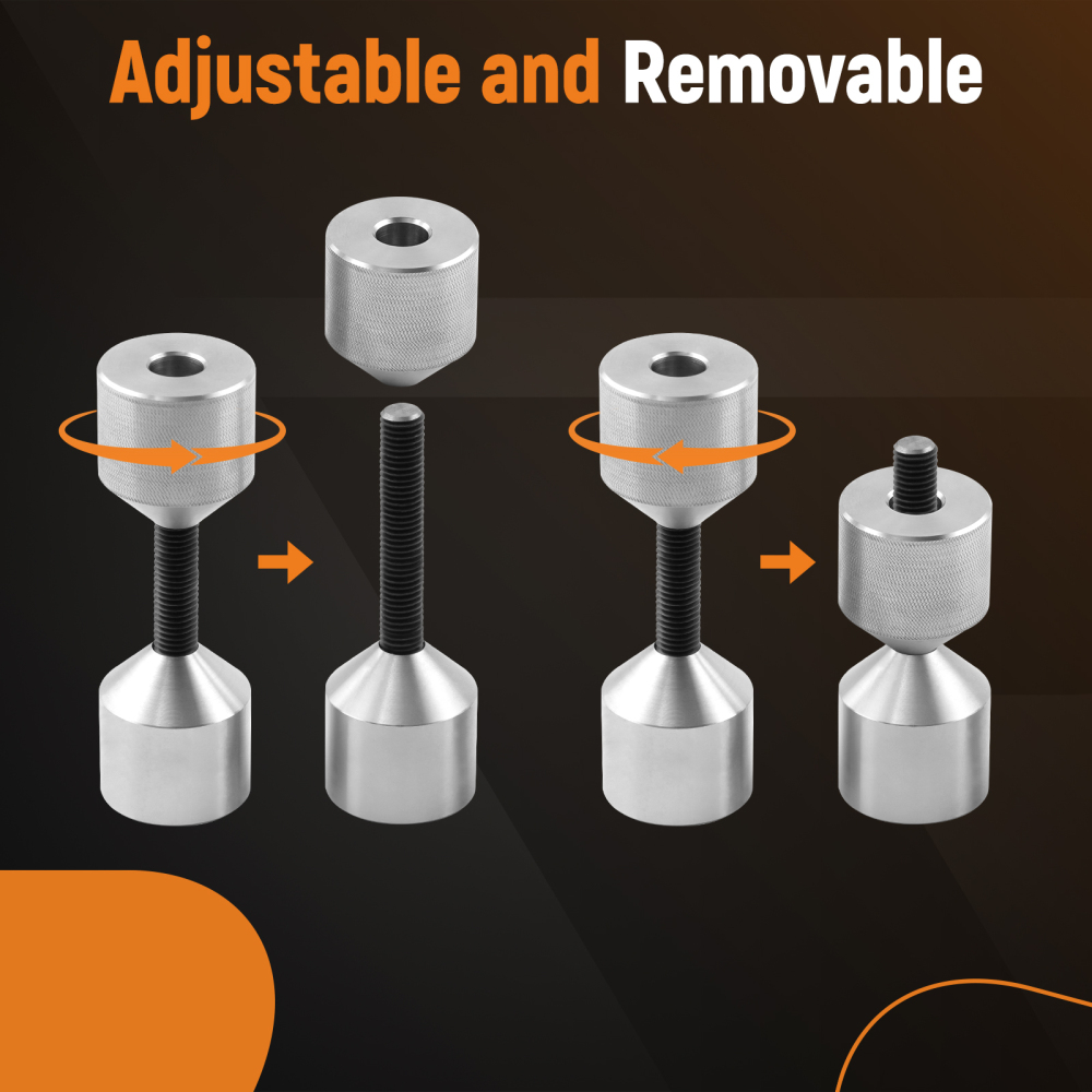 2pcs Flange Two Hole Pin Set Stainless Steel 1-5/8in Diameter 304 1/2-1-1/2