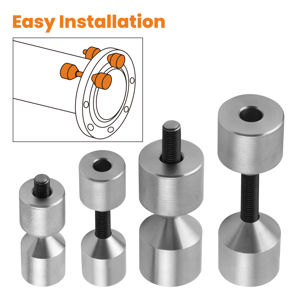 Set of 4 Flange Two Hole Pin-Stainless Steel- 1-1/8 1-5/8 Diameter